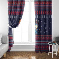 Merry Krampus Christmas Window Curtain Xmas Holiday Patterns - Wonder Print Shop