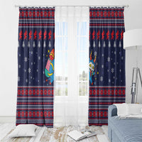 Merry Krampus Christmas Window Curtain Xmas Holiday Patterns - Wonder Print Shop