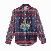 Merry Krampus Christmas Women Casual Shirt Xmas Holiday Patterns - Wonder Print Shop