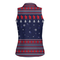 Merry Krampus Christmas Women Sleeveless Polo Shirt Xmas Holiday Patterns - Wonder Print Shop