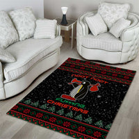 Penguin Tree Christmas Area Rug Xmas Holiday Patterns - Wonder Print Shop