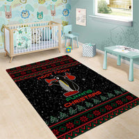 Penguin Tree Christmas Area Rug Xmas Holiday Patterns - Wonder Print Shop