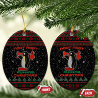 Penguin Tree Christmas Ceramic Ornament Xmas Holiday Patterns - Wonder Print Shop