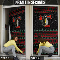 Penguin Tree Christmas Door Cover Xmas Holiday Patterns - Wonder Print Shop