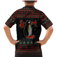 Penguin Tree Christmas Family Matching Mermaid Dress and Hawaiian Shirt Xmas Holiday Patterns - Wonder Print Shop