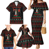 Penguin Tree Christmas Family Matching Mermaid Dress and Hawaiian Shirt Xmas Holiday Patterns - Wonder Print Shop