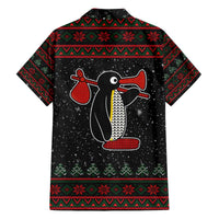 Penguin Tree Christmas Family Matching Off The Shoulder Long Sleeve Dress and Hawaiian Shirt Xmas Holiday Patterns - Wonder Print Shop