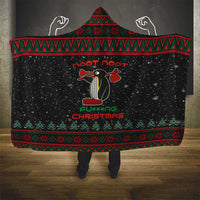 Penguin Tree Christmas Hooded Blanket Xmas Holiday Patterns - Wonder Print Shop