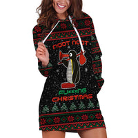 Penguin Tree Christmas Hoodie Dress Xmas Holiday Patterns - Wonder Print Shop