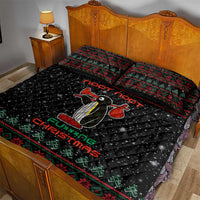 Penguin Tree Christmas Quilt Bed Set Xmas Holiday Patterns - Wonder Print Shop