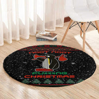 Penguin Tree Christmas Round Carpet Xmas Holiday Patterns - Wonder Print Shop