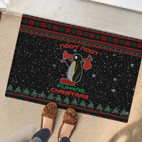 Penguin Tree Christmas Rubber Doormat Xmas Holiday Patterns - Wonder Print Shop