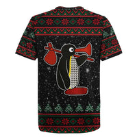 Penguin Tree Christmas Rugby Jersey Xmas Holiday Patterns - Wonder Print Shop