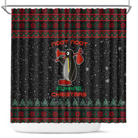 Penguin Tree Christmas Shower Curtain Xmas Holiday Patterns - Wonder Print Shop