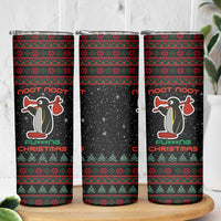 Penguin Tree Christmas Skinny Tumbler Xmas Holiday Patterns - Wonder Print Shop