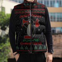 Penguin Tree Christmas Sleeveless Puffer Jacket Xmas Holiday Patterns - Wonder Print Shop