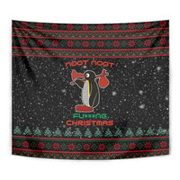 Penguin Tree Christmas Tapestry Xmas Holiday Patterns - Wonder Print Shop