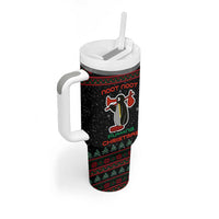 Penguin Tree Christmas Tumbler With Handle Xmas Holiday Patterns - Wonder Print Shop