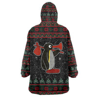 Penguin Tree Christmas Wearable Blanket Hoodie Xmas Holiday Patterns - Wonder Print Shop