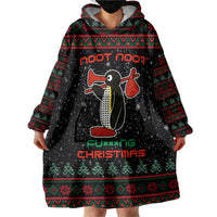 Penguin Tree Christmas Wearable Blanket Hoodie Xmas Holiday Patterns - Wonder Print Shop