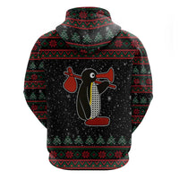 Penguin Tree Christmas Zip Hoodie Xmas Holiday Patterns - Wonder Print Shop