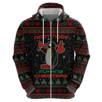 Penguin Tree Christmas Zip Hoodie Xmas Holiday Patterns - Wonder Print Shop