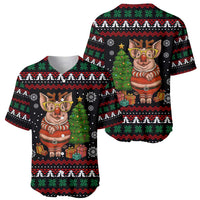 Pig Gorgeous Reindeer Christmas Baseball Jersey Xmas Holiday Patterns - Wonder Print Shop