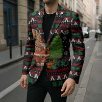Pig Gorgeous Reindeer Christmas Blazer Xmas Holiday Patterns - Wonder Print Shop