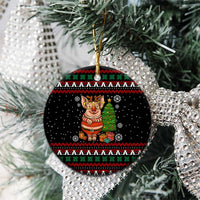 Pig Gorgeous Reindeer Christmas Ceramic Ornament Xmas Holiday Patterns - Wonder Print Shop