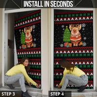 Pig Gorgeous Reindeer Christmas Door Cover Xmas Holiday Patterns - Wonder Print Shop