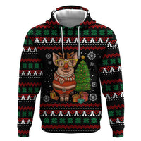 Pig Gorgeous Reindeer Christmas Hoodie Xmas Holiday Patterns - Wonder Print Shop
