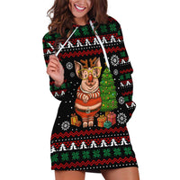 Pig Gorgeous Reindeer Christmas Hoodie Dress Xmas Holiday Patterns - Wonder Print Shop