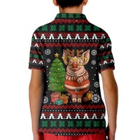 Pig Gorgeous Reindeer Christmas Kid Polo Shirt Xmas Holiday Patterns - Wonder Print Shop