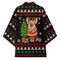 Pig Gorgeous Reindeer Christmas Kimono Xmas Holiday Patterns - Wonder Print Shop