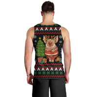 Pig Gorgeous Reindeer Christmas Men Tank Top Xmas Holiday Patterns - Wonder Print Shop