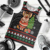 Pig Gorgeous Reindeer Christmas Men Tank Top Xmas Holiday Patterns - Wonder Print Shop