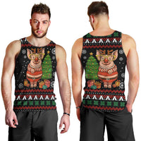Pig Gorgeous Reindeer Christmas Men Tank Top Xmas Holiday Patterns - Wonder Print Shop