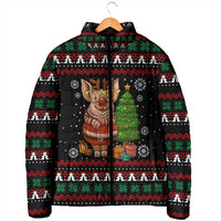 Pig Gorgeous Reindeer Christmas Padded Jacket Xmas Holiday Patterns - Wonder Print Shop
