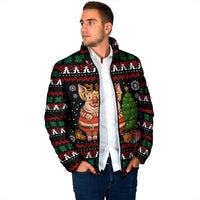 Pig Gorgeous Reindeer Christmas Padded Jacket Xmas Holiday Patterns - Wonder Print Shop