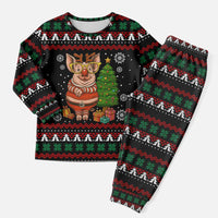 Pig Gorgeous Reindeer Christmas Pajama Set Xmas Holiday Patterns - Wonder Print Shop