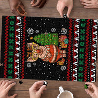 Pig Gorgeous Reindeer Christmas Puzzle Xmas Holiday Patterns - Wonder Print Shop