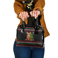 Pig Gorgeous Reindeer Christmas Shoulder Handbag Xmas Holiday Patterns - Wonder Print Shop