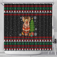 Pig Gorgeous Reindeer Christmas Shower Curtain Xmas Holiday Patterns - Wonder Print Shop