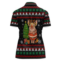 Pig Gorgeous Reindeer Christmas Women Polo Shirt Xmas Holiday Patterns - Wonder Print Shop
