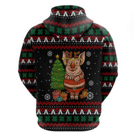 Pig Gorgeous Reindeer Christmas Zip Hoodie Xmas Holiday Patterns - Wonder Print Shop