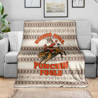 Riding Bulls Punchin Fools Christmas Blanket Xmas Holiday Patterns - Wonder Print Shop