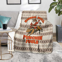 Riding Bulls Punchin Fools Christmas Blanket Xmas Holiday Patterns - Wonder Print Shop