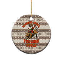 Riding Bulls Punchin Fools Christmas Ceramic Ornament Xmas Holiday Patterns - Wonder Print Shop