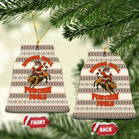 Riding Bulls Punchin Fools Christmas Ceramic Ornament Xmas Holiday Patterns - Wonder Print Shop