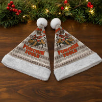 Riding Bulls Punchin Fools Christmas Santa Hat Xmas Holiday Patterns - Wonder Print Shop